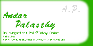 andor palasthy business card